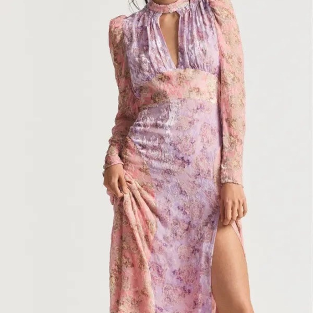 Floral Pink and Purple Women's Dress